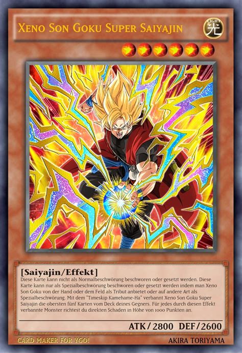 Yu Gi Oh Karte Xeno Son Goku Super Saiyajin Yugioh Dragons Yugioh