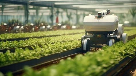 Robótica agrícola y robot autónomo que trabaja en una granja