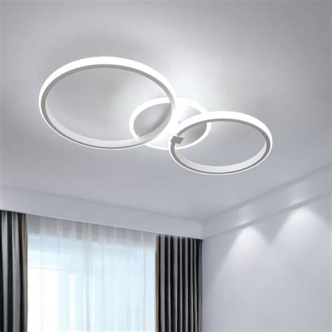 Plafonnier Led W Lm Luminaire Plafonnier Led Rond Blanc Cr Atif