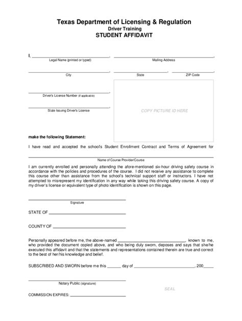 Fillable Online Student Affidavit Fax Email Print PdfFiller