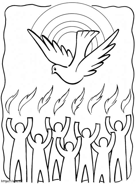 Imagem De Pentecostes Para Imprimir - Pentecostés 8 para colorear