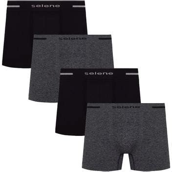 Kit Cueca Box Boxer Microfibra Selene Masculina Original Cueca