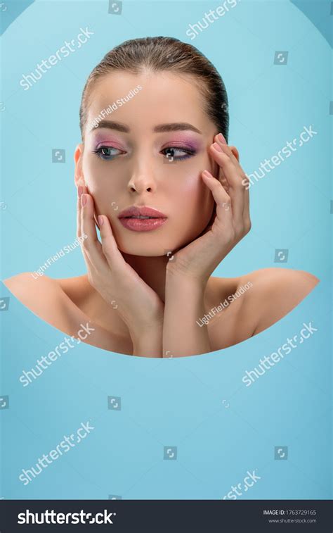 Portrait Beautiful Naked Woman Glossy Lips Stock Photo Shutterstock