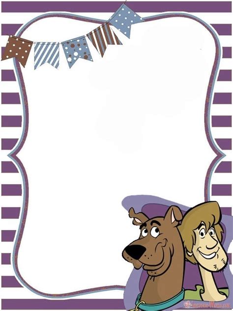 Scooby Doo Birthday Invitation Blank Templates Invitation World