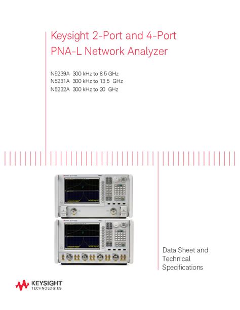 Keysight Port And Port Pna L Network Analyzer N A Khz