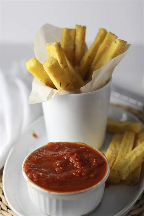 Crispy Baked Polenta Fries With Spicy Tomato Dipping Sauce Cooking