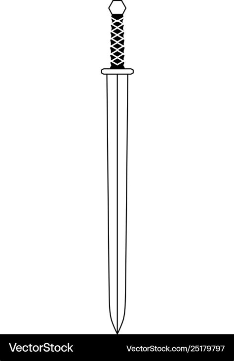 viking sword royalty  vector image vectorstock