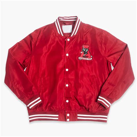 Satin Red Vintage Logo Alabama Crimson Tide Bomber Jacket