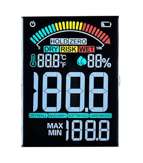 Customized Va Segament Lcd Display For Temperature And Humidity Remote