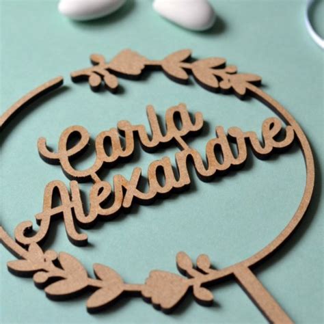 Cake Topper Mariage En Bois La Bo Te Cookies