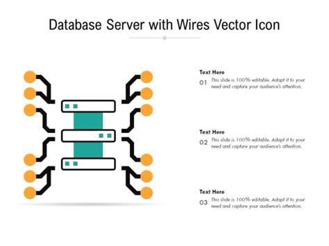 Database Server With Wires Vector Icon Ppt Powerpoint Presentation Professional Demonstration