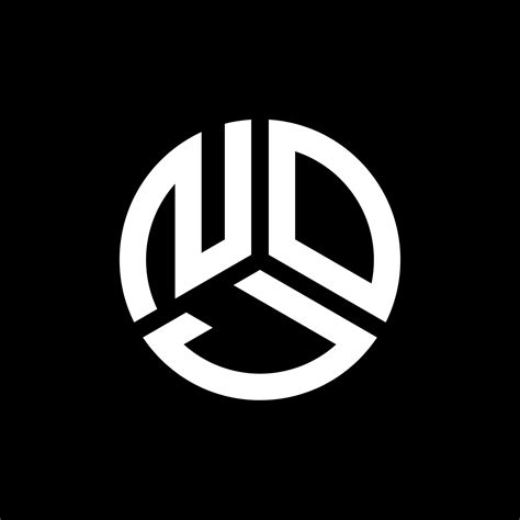 NOJ letter logo design on black background. NOJ creative initials ...