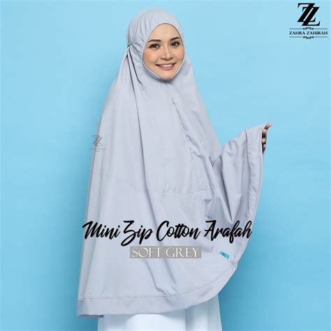 Mini Telekung Basic Cotton ARAFAH Berzip Umrah Haji By ZAHRA ZAHIRAH 4