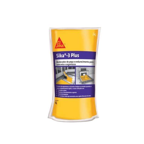 Sika 3 Plus Acelerador De Pega E Endurecimento 1l