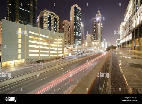 Panoramic Views Of Downtown Of Dubai City Stock Photo Alamy