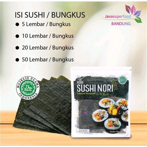 Jual Sushi Nori Seaweed Rumput Laut Panggang Halal Sheets