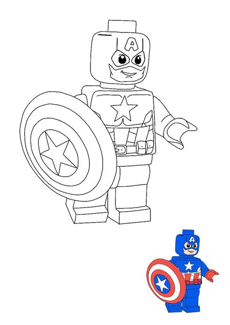 Lego Captain America Coloring Pages Lego Coloring Pages Captain