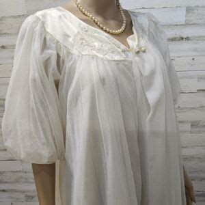 Intimates Sleepwear Vintage Pc Lingerie Set Babydoll Nightgown And Robe Poshmark