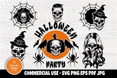 Halloween Party SVG, Skull SVG Bundle, Woman Skull Svg Files (777670) | Cut Files | Design Bundles