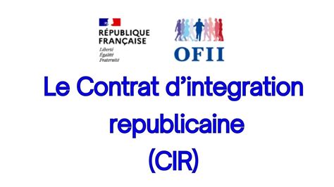 Contrat d integration républicaine CIR YouTube