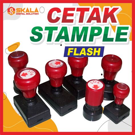 Jual CETAK STAMPLE FLASH TINTA OTOMATIS MURAH CEPAT BERKUALITAS STAMPLE