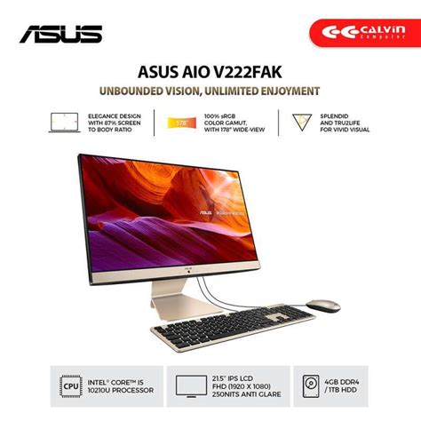 Jual Asus V222FAK BA541W1 All In One Intel Core I5 10210U 4GB 1TB