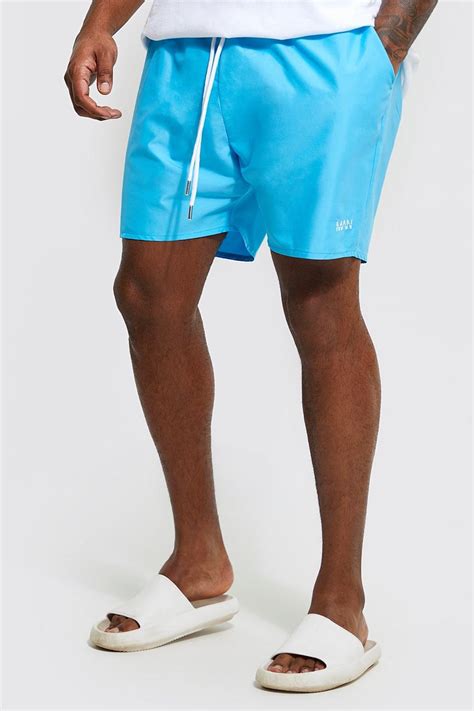 Plus Original Man Swim Shorts Boohoo Uk