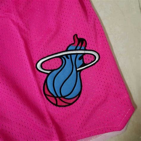 Miami Heat Pink Swingman Throwback Shorts