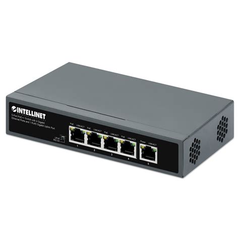 Switch 5 Porte PoE Con 4 Porte Gigabit E Una Porta RJ45 Gigabit