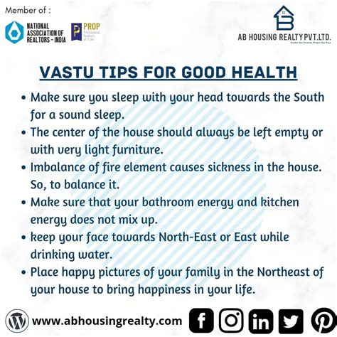 Vastu Tips for Good Health