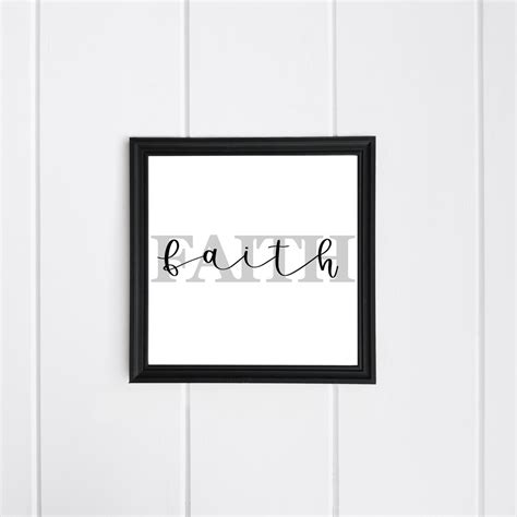 FAITH Modern Calligraphy Art Print Instant Download - Etsy