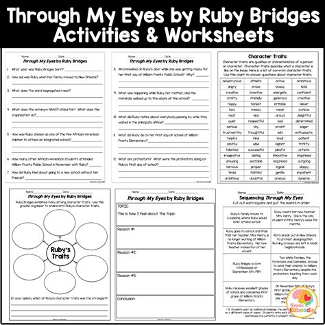 Through My Eyes By Ruby Bridges Activities Literature Unit