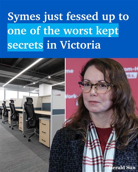 Herald - Victorian Treasurer Jaclyn Symes has conceded what any weekday