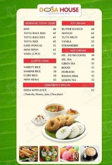 Menu at Dosa stories, Chennai, C1