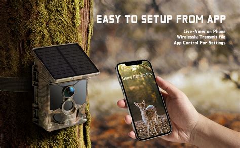 CEYOMUR 40MP Cámaras de Caza Solar 4K 30fps WiFi Bluetooth con Ángulo