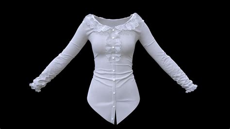 Female Blouse Marvelous Designer 3d Model Cgtrader