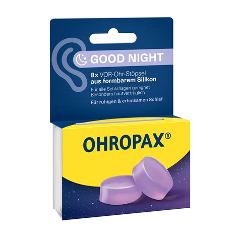 OHROPAX Good Night Ohrstöpsel – VOR-Ohr-Stöpsel aus formbarem Silikon