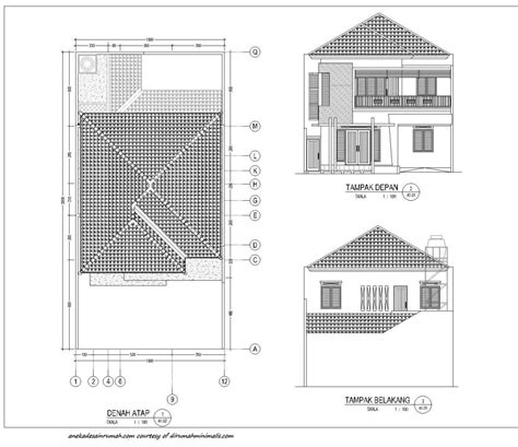 Gambar Denah Rumah Minimalis 2 Lantai Si Momot