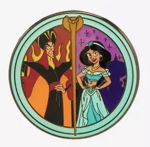 73863 Jafar And Jasmine Hot Topic Disney Princess Villain Blind Box Loungefly Disney Pin