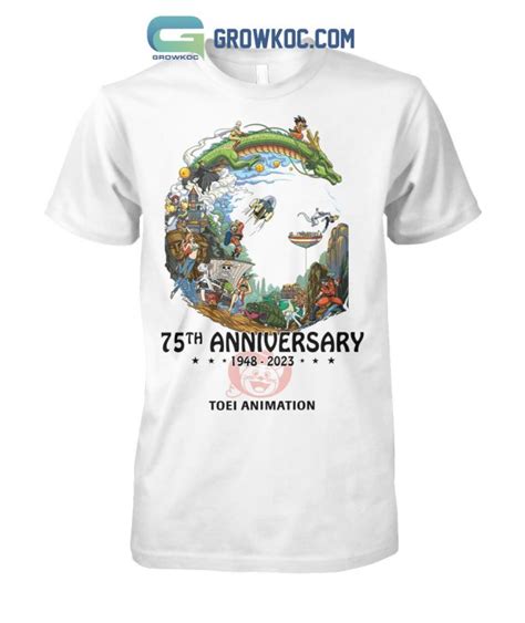 Toei Animation Dragonball One Piece Th Anniversary T Shirt