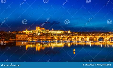 View Of Charles Bridge Karluv Most And Prague Castle Prazsky Hrad In