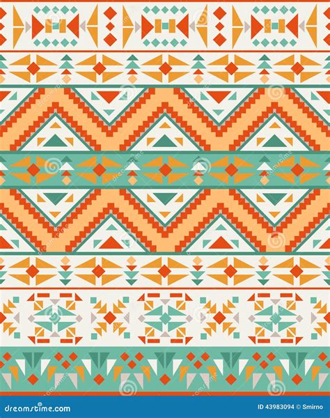 Seamless Colorful Navajo Pattern Stock Vector Illustration Of