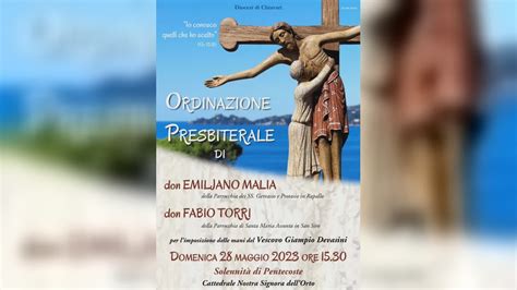 Pentecoste Per La Chiesa Di Chiavari Lordinazione Di Don Malia E Don