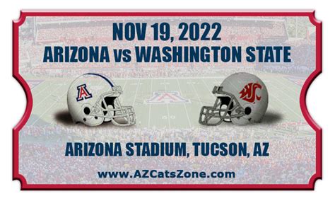 Arizona Wildcats Vs Washington State Cougars Football Tickets 11 19 22