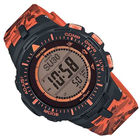 Đồng Hồ Casio Protrek PRG 300CM 4DR Nam Dây Nhựa Pin Năng Lượng