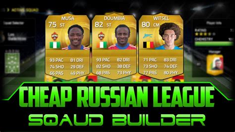 FIFA 15 Ultimate Team CHEAP RUSSIAN LEAGUE Squad Builder 20k 30K