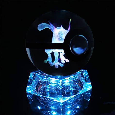 Greninja Crystal Pokeball 3D LED 50MM Large Laser Engraved Etsy