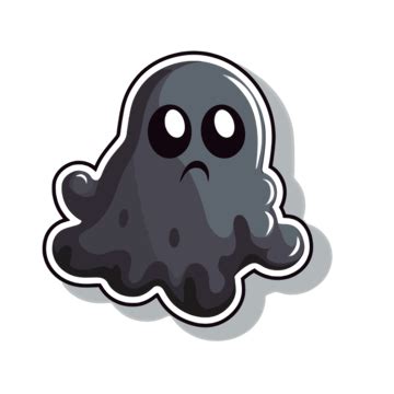 Cartoon Ghost Sticker Nnc Fhb Vector Ilustraci Clipart Png And