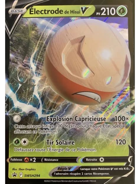 FR Pokémon Carte Promo SWSH294 Electrode de Hisui V