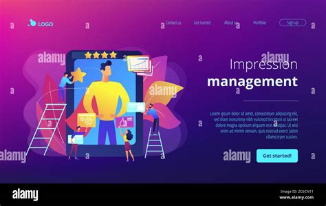 Impression Management Concept Landing Page Stock Vector Image Art Alamy